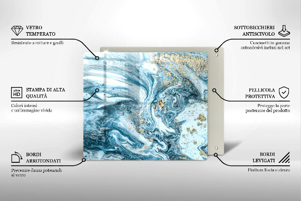 Skydd för induktionsspis unik Struktur med guld