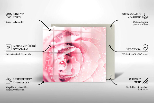 Kokkärlskydd unik Daggdroppar och rosblomma