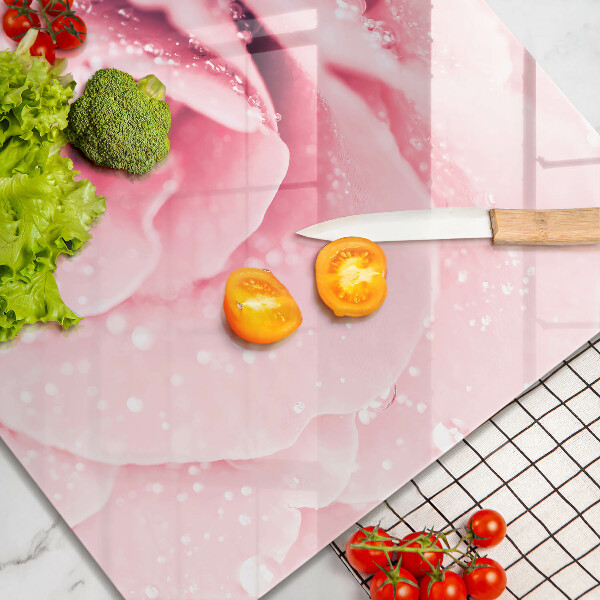 Kokkärlskydd unik Daggdroppar och rosblomma