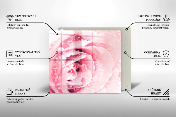 Kokkärlskydd unik Daggdroppar och rosblomma