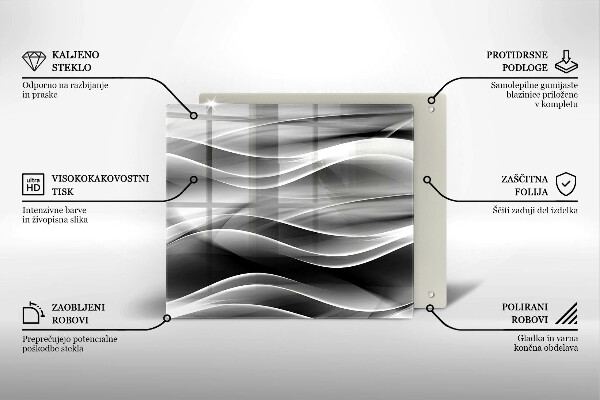 Skydd för induktionsspis unik Abstraktion mjuka linjer