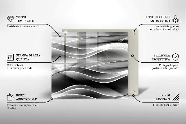 Skydd för induktionsspis unik Abstraktion mjuka linjer