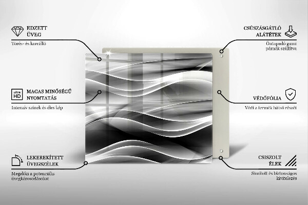Skydd för induktionsspis unik Abstraktion mjuka linjer
