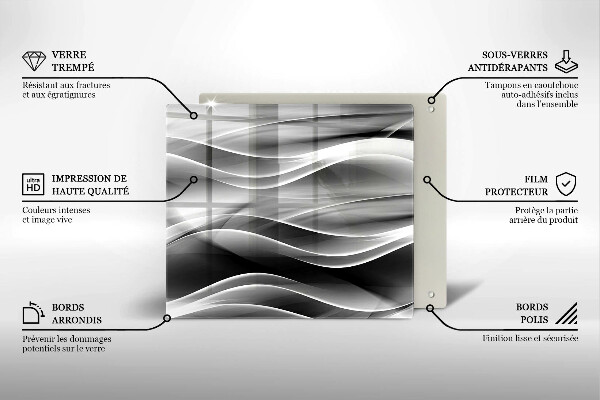 Skydd för induktionsspis unik Abstraktion mjuka linjer