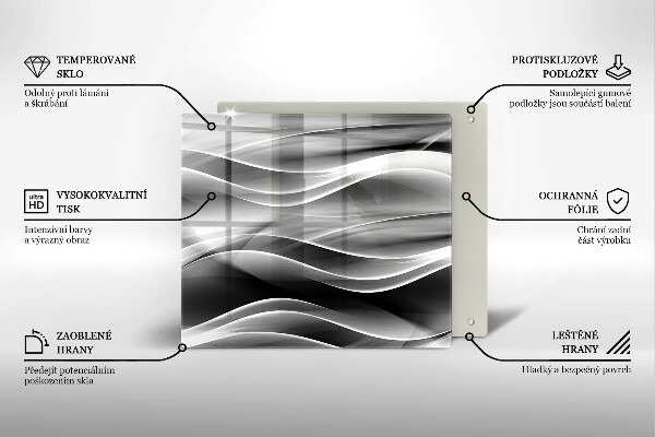 Skydd för induktionsspis unik Abstraktion mjuka linjer