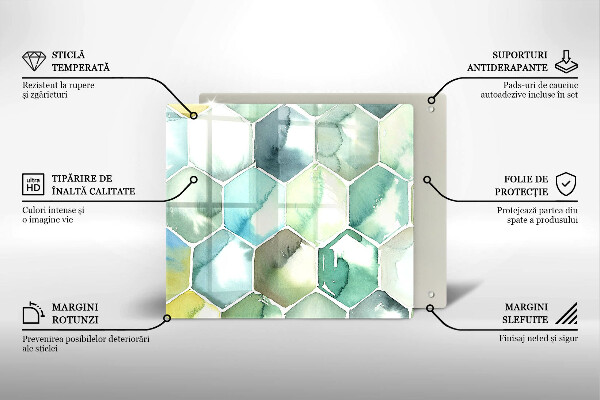 Skydd för induktionsspis unik Akvarell hexagoner