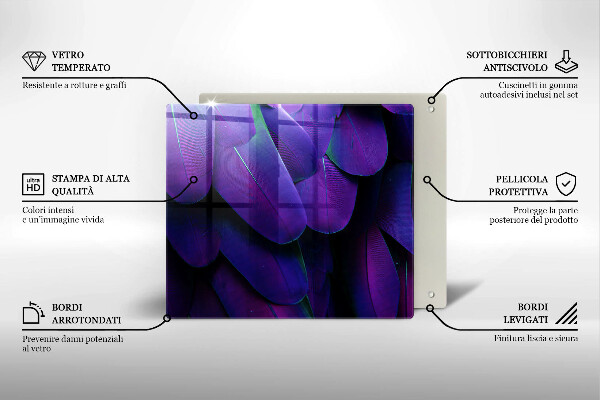 Skydd för induktionsspis unik Neon fjädrar
