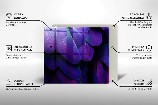 Skydd för induktionsspis unik Neon fjädrar