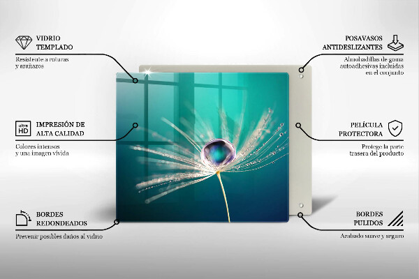 Skydd för induktionsspis unik Dagg på en maskros