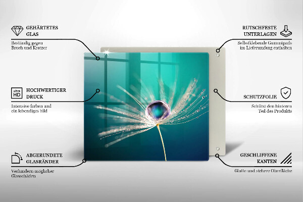 Skydd för induktionsspis unik Dagg på en maskros