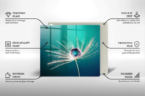 Skydd för induktionsspis unik Dagg på en maskros