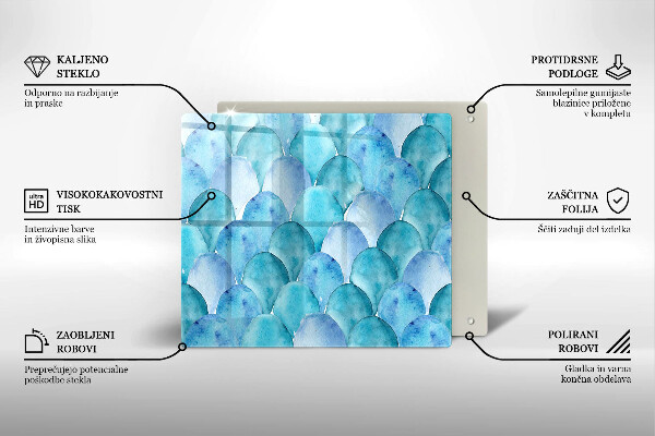 Skydd för induktionsspis unik Akvarell skalor