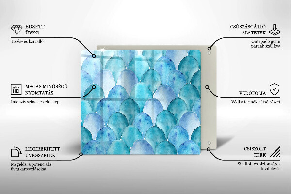 Skydd för induktionsspis unik Akvarell skalor