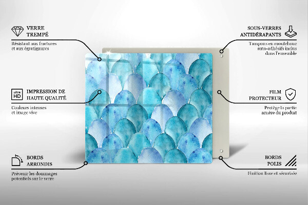 Skydd för induktionsspis unik Akvarell skalor