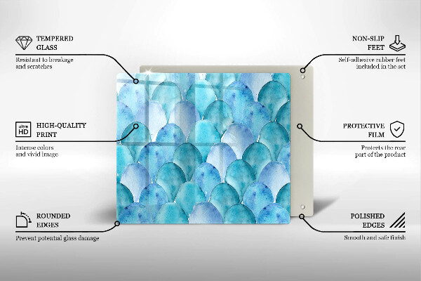 Skydd för induktionsspis unik Akvarell skalor