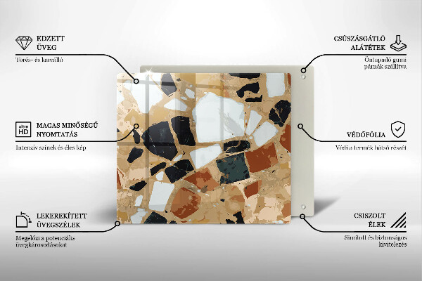 Skydd för induktionsspis unik Dekorativ stenplatta