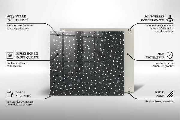 Skydd för induktionsspis unik Dekorativ sten