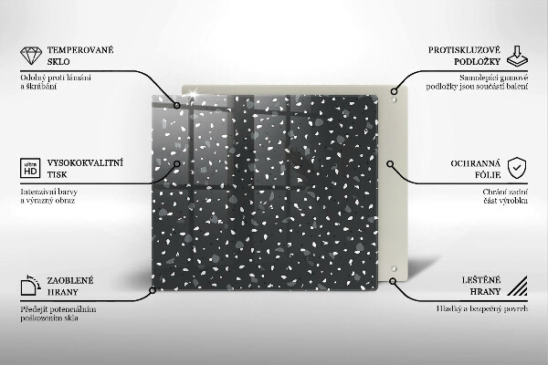 Skydd för induktionsspis unik Dekorativ sten