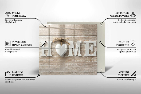 Spisskyddsplatta unik Tavlor och inskriptionen Hem