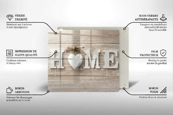Spisskyddsplatta unik Tavlor och inskriptionen Hem
