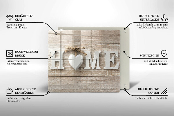 Spisskyddsplatta unik Tavlor och inskriptionen Hem