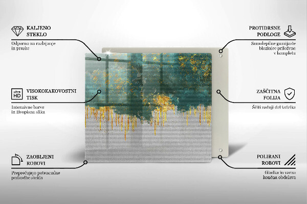 Skydd för induktionsspis unik Abstraktion med guld
