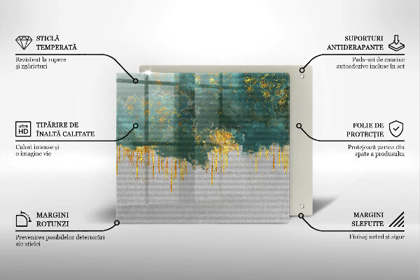 Skydd för induktionsspis unik Abstraktion med guld
