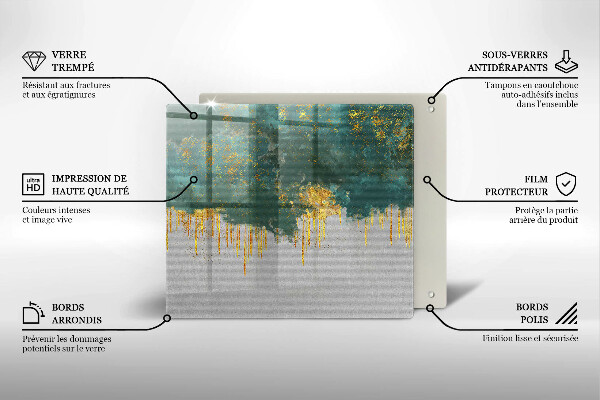 Skydd för induktionsspis unik Abstraktion med guld