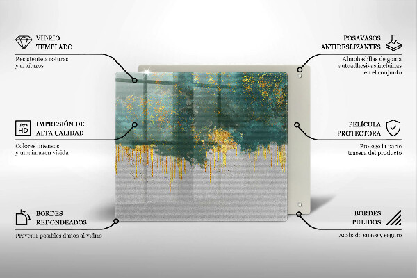 Skydd för induktionsspis unik Abstraktion med guld