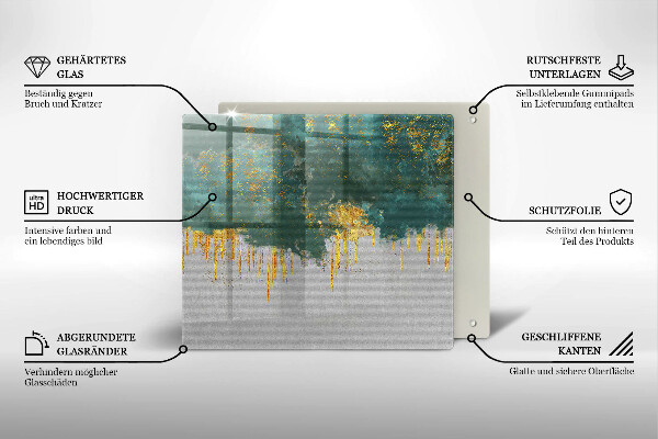 Skydd för induktionsspis unik Abstraktion med guld