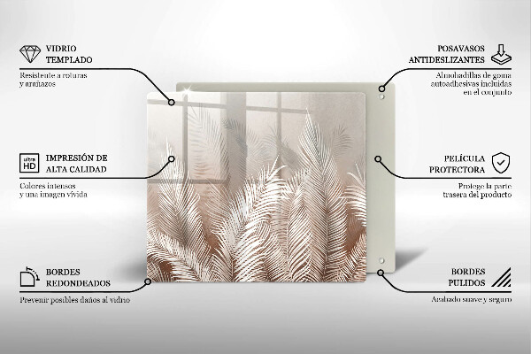 Skydd för induktionsspis unik Boho vegetation löv