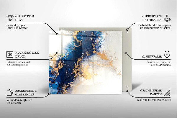 Skydd för induktionsspis unik Abstraktion med blått