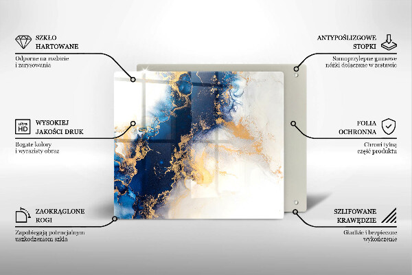 Skydd för induktionsspis unik Abstraktion med blått