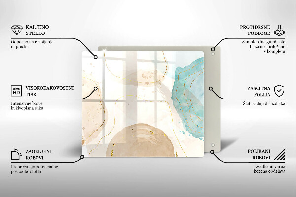 Skydd för induktionsspis unik Ljusa boho-former