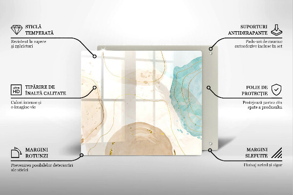 Skydd för induktionsspis unik Ljusa boho-former