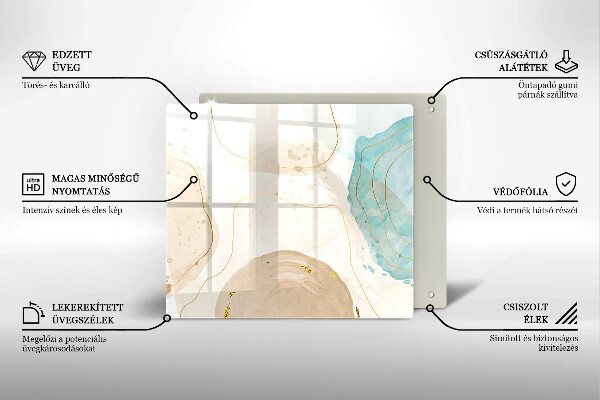 Skydd för induktionsspis unik Ljusa boho-former
