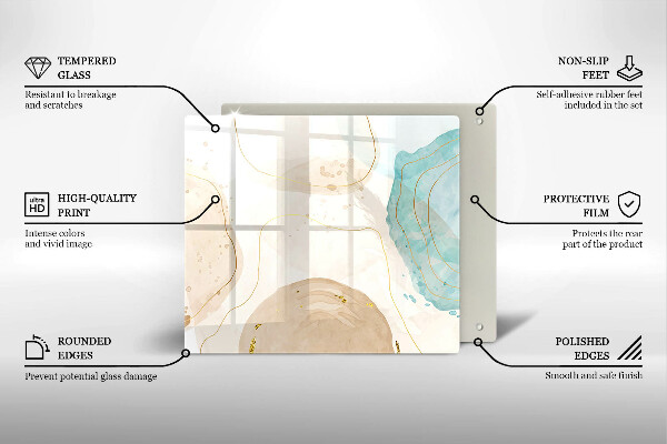 Skydd för induktionsspis unik Ljusa boho-former