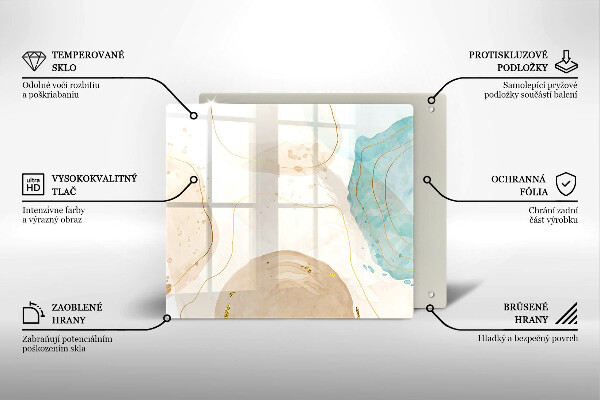 Skydd för induktionsspis unik Ljusa boho-former