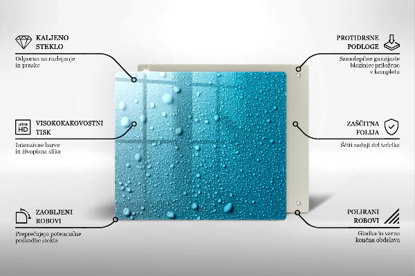 Skydd för induktionsspis unik Vattendroppar