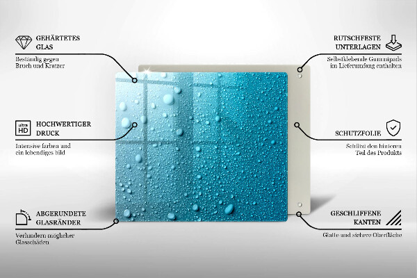 Skydd för induktionsspis unik Vattendroppar