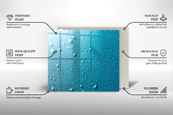Skydd för induktionsspis unik Vattendroppar