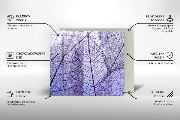 Skydd för induktionsspis unik Blad med ådror