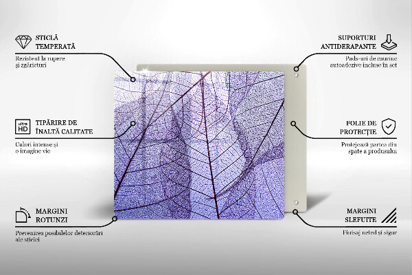 Skydd för induktionsspis unik Blad med ådror