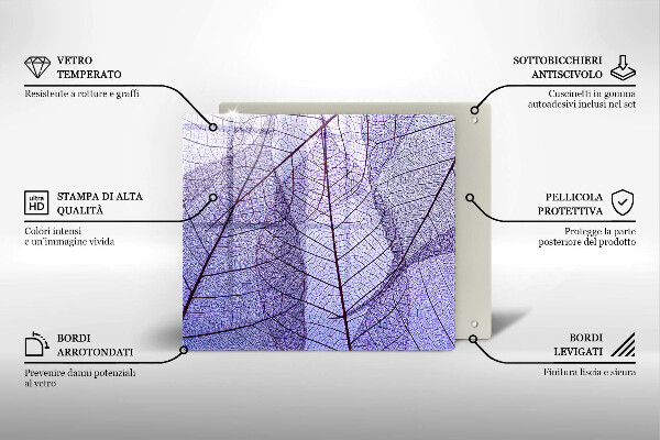 Skydd för induktionsspis unik Blad med ådror