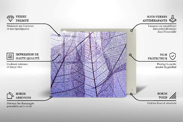 Skydd för induktionsspis unik Blad med ådror