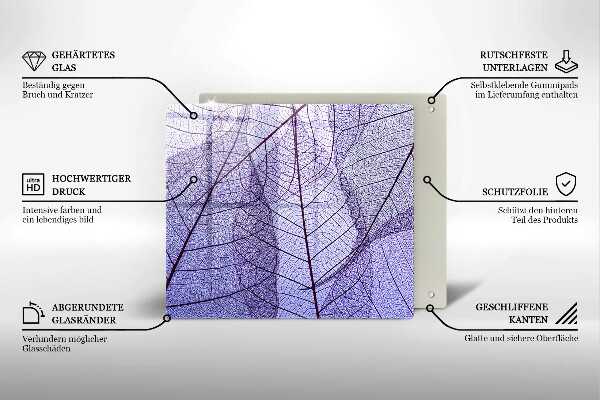 Skydd för induktionsspis unik Blad med ådror