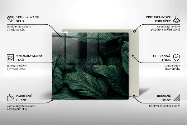 Skydd för induktionsspis unik Mörka löv