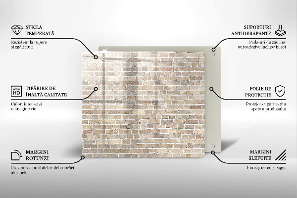Skydd för induktionsspis unik Ljus tegelvägg