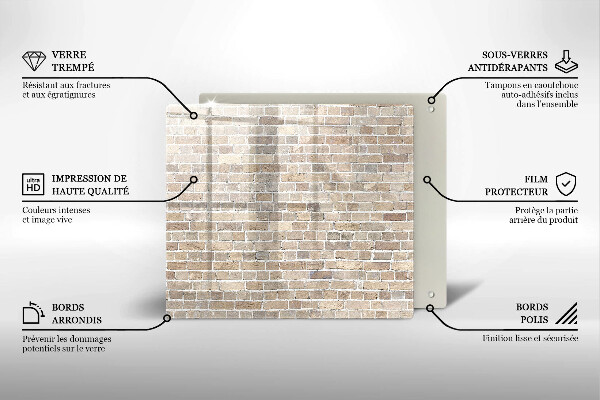 Skydd för induktionsspis unik Ljus tegelvägg