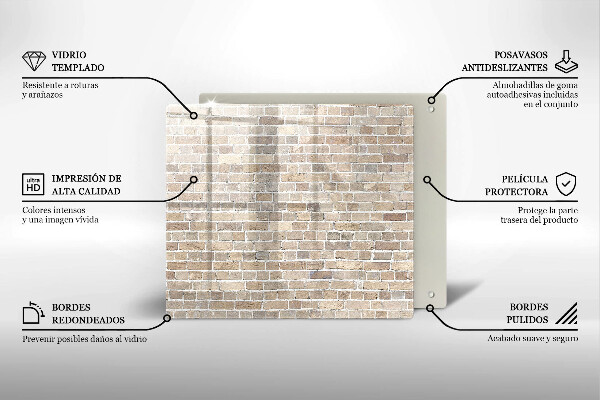 Skydd för induktionsspis unik Ljus tegelvägg